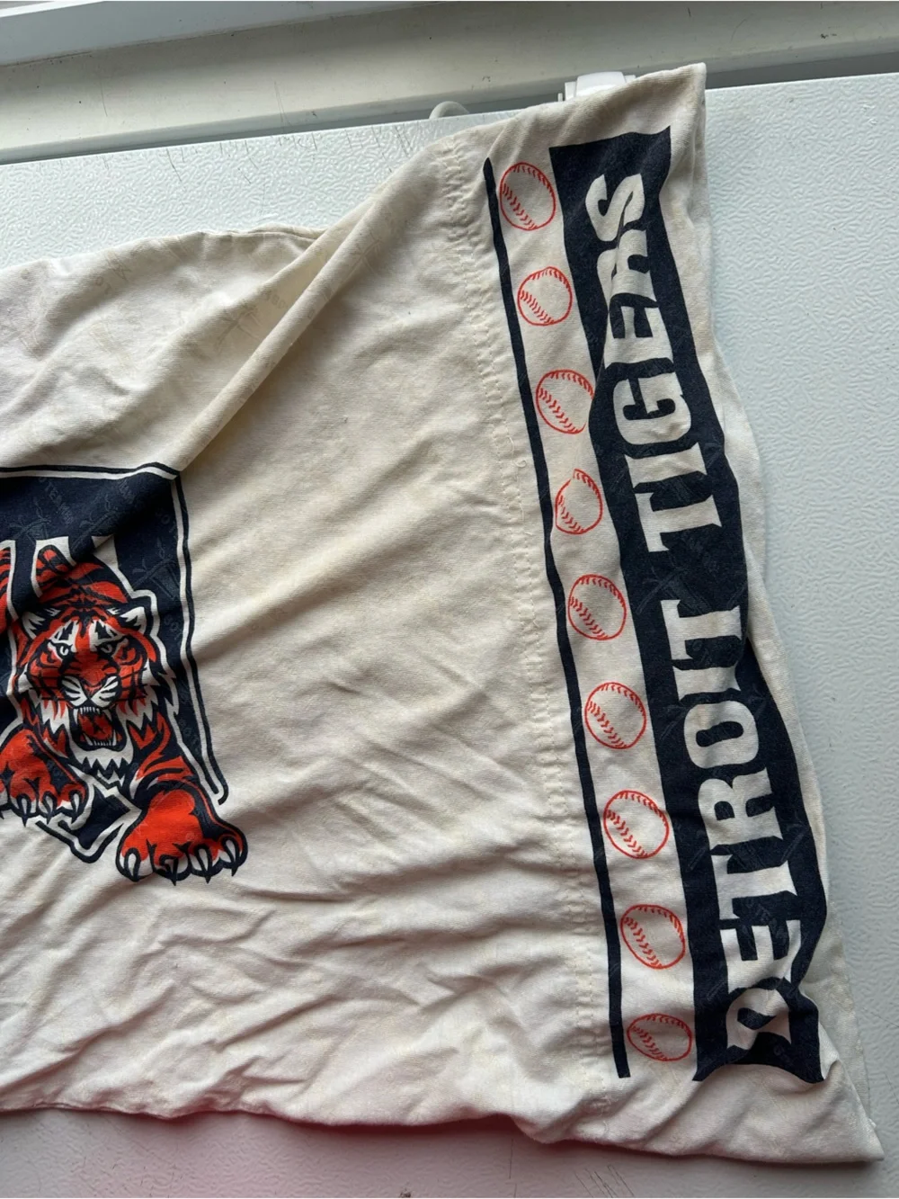 Vintage DETROIT TIGERS pillow case